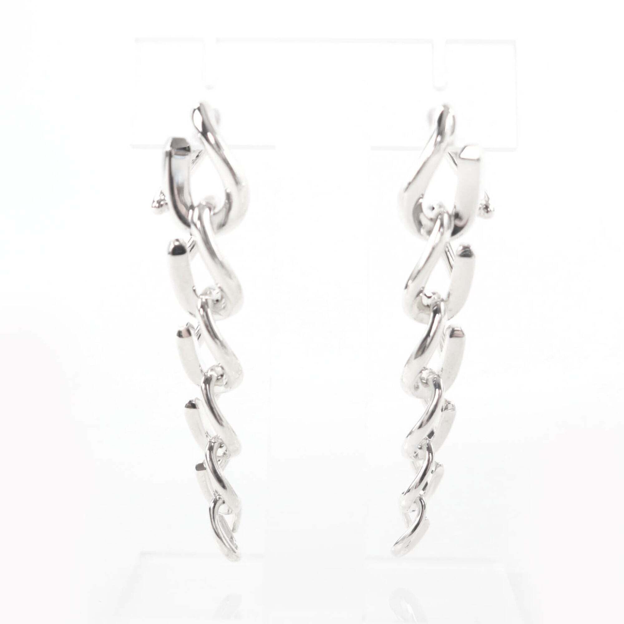 TiffanyCo Tiffany Ag925 Forged Drop Link Earrings Silver Weight 1997g W 1817$